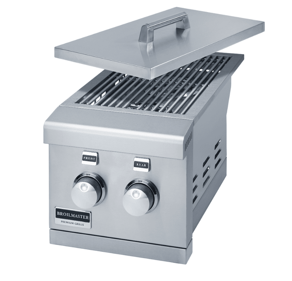 Broilmaster 12 Inch Slide-In Double Side Burner Angled VIew