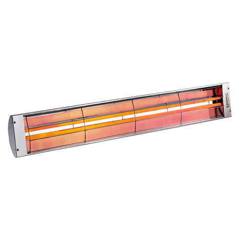 Bromic Heating Cobalt 44 Inch 4000W Smart-Heat Electric Heater - Stainless Steel Angled View