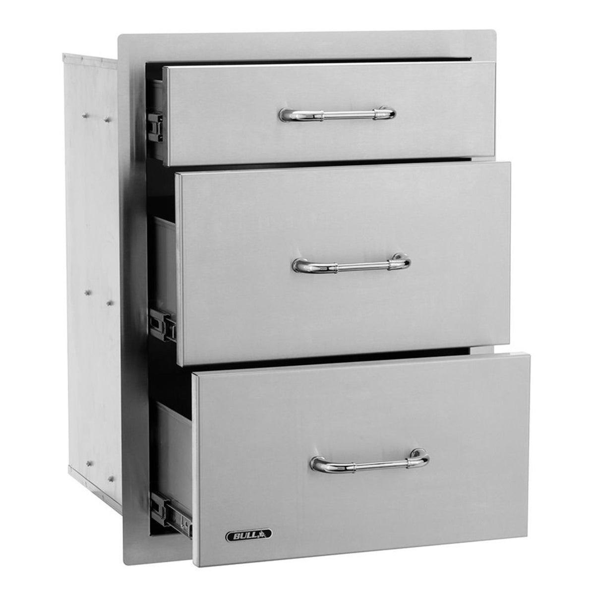 Bull 21 Inch Stainless Steel Triple Access Drawer