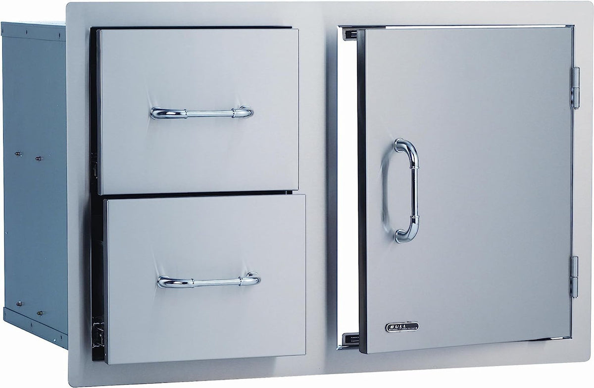 Bull 30 Inch Stainless Steel Access Door &amp; Double Drawer Combo