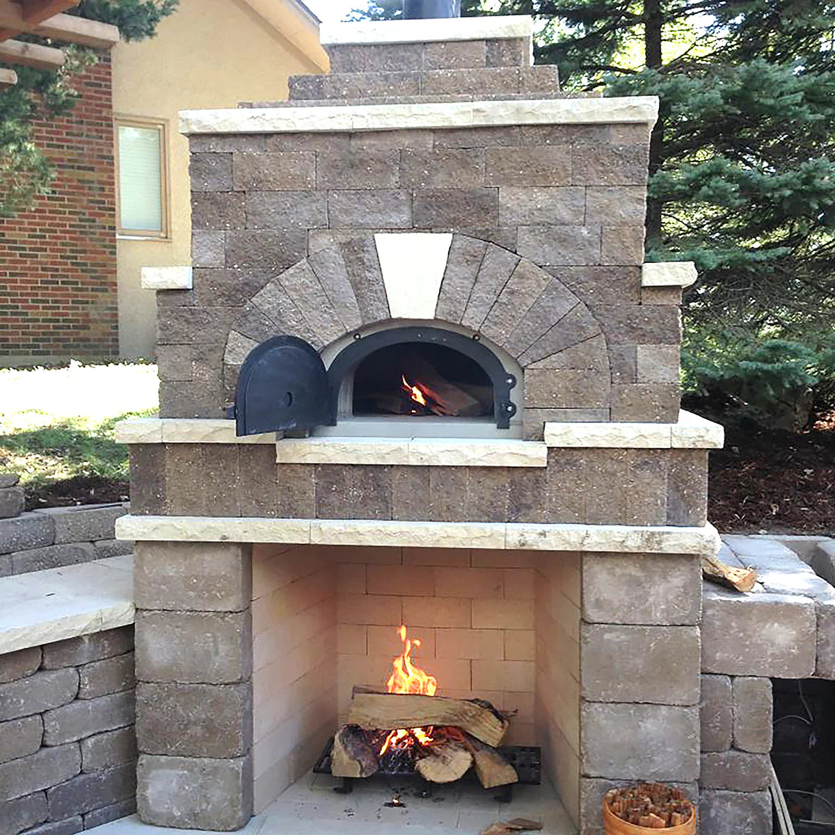 Chicago Brick Oven 28 1/2 Inch Built-In Wood Fired Residential Outdoor Pizza Oven DIY Kit