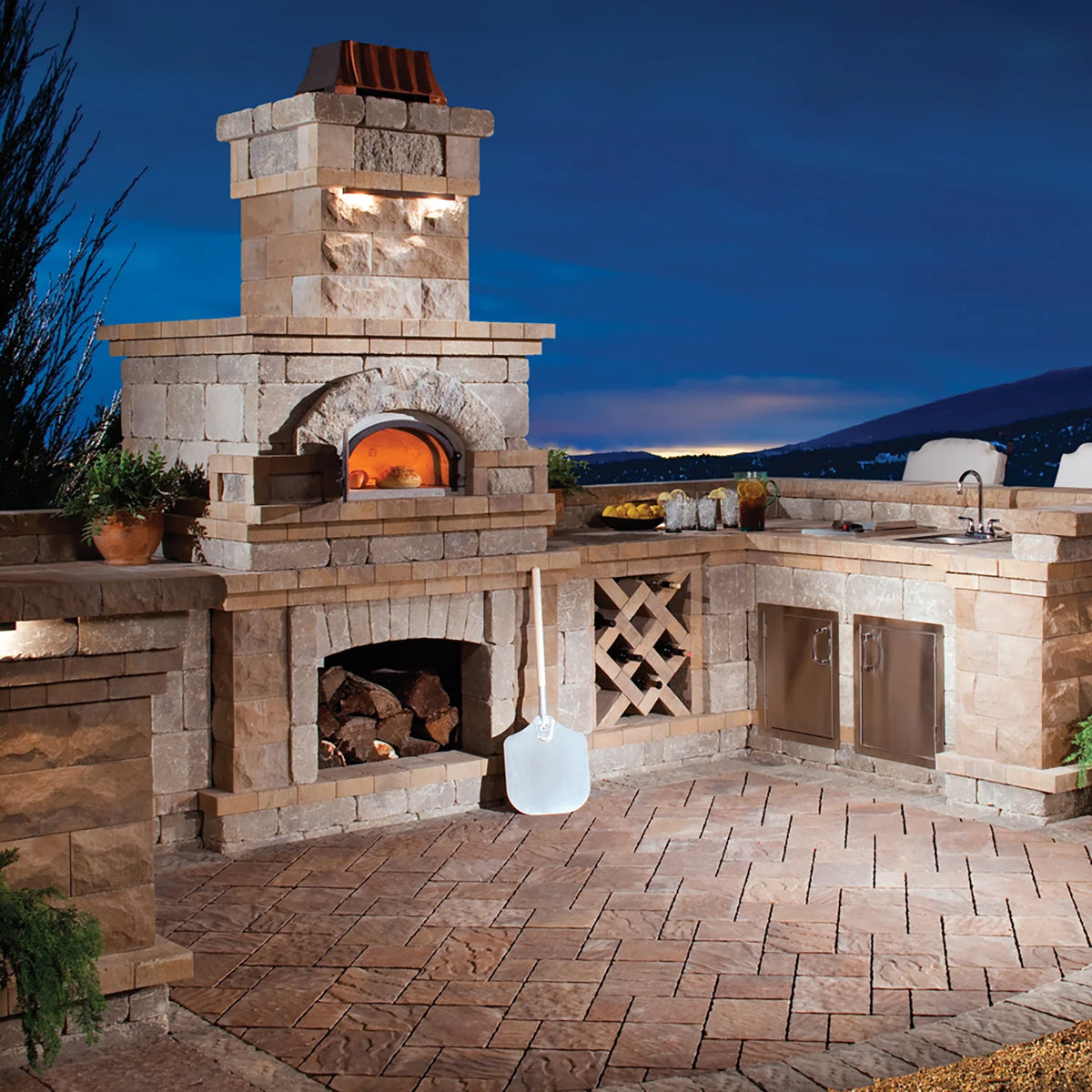 Chicago Brick Oven 34 Inch Built-In Wood Fired Residential Outdoor Pizza Oven DIY Kit