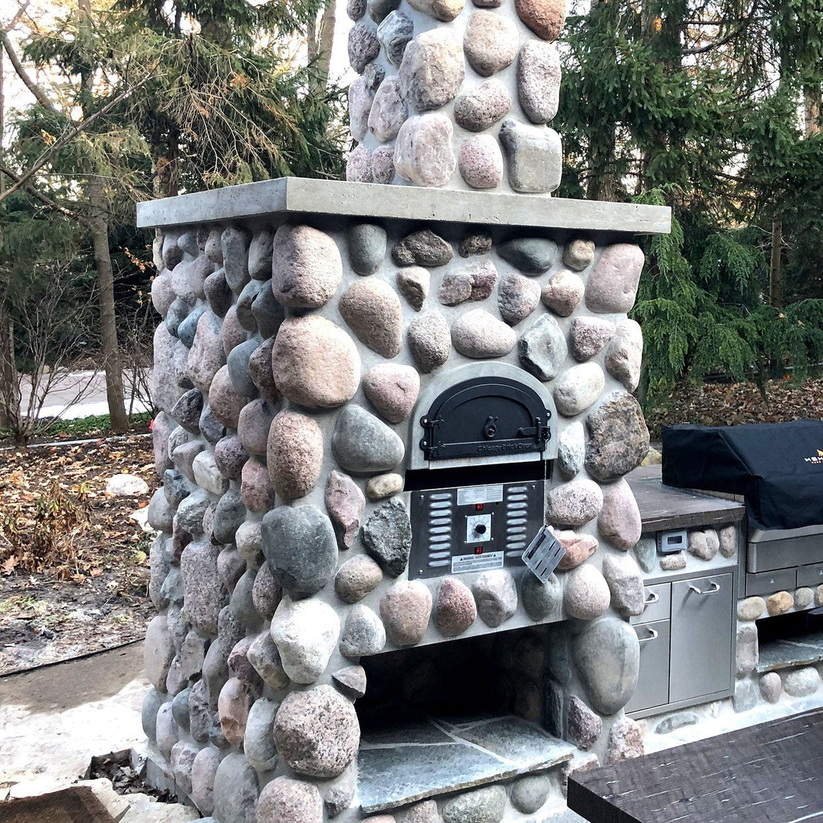 Chicago Brick Oven 35 1/4 Inch Built-In Hybrid Residential Outdoor Pizza Oven DIY Kit