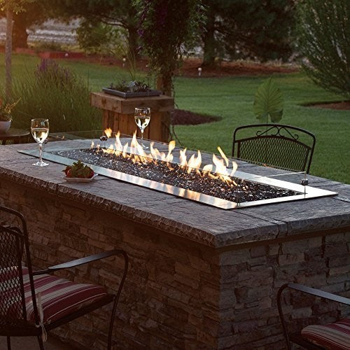 Empire Carol Rose 48 Inch Outdoor Multicolor LED Light Linear Fire Pit