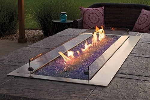 Empire Carol Rose 60 Inch Outdoor Multicolor LED Light Linear Fire Pit