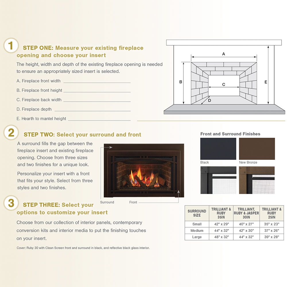 Majestic Trilliant 35 Inch Large Direct Vent Gas Insert w/ Intellifire Touch Ignition System - NG