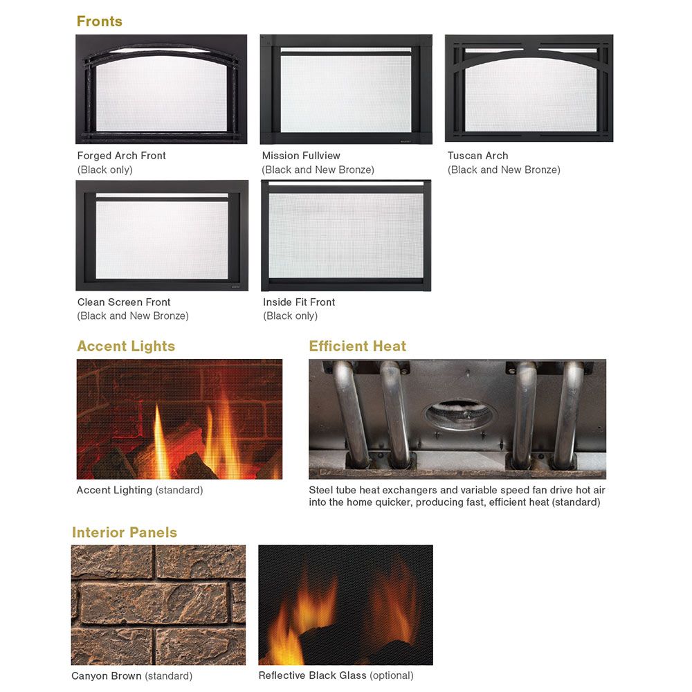 Majestic Trilliant 35 Inch Large Direct Vent Gas Insert w/ Intellifire Touch Ignition System - NG