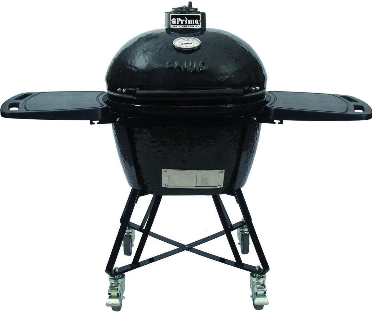 Primo All-in-One Oval LG 300 24 Inch Ceramic Kamado Charcoal Grill Front View