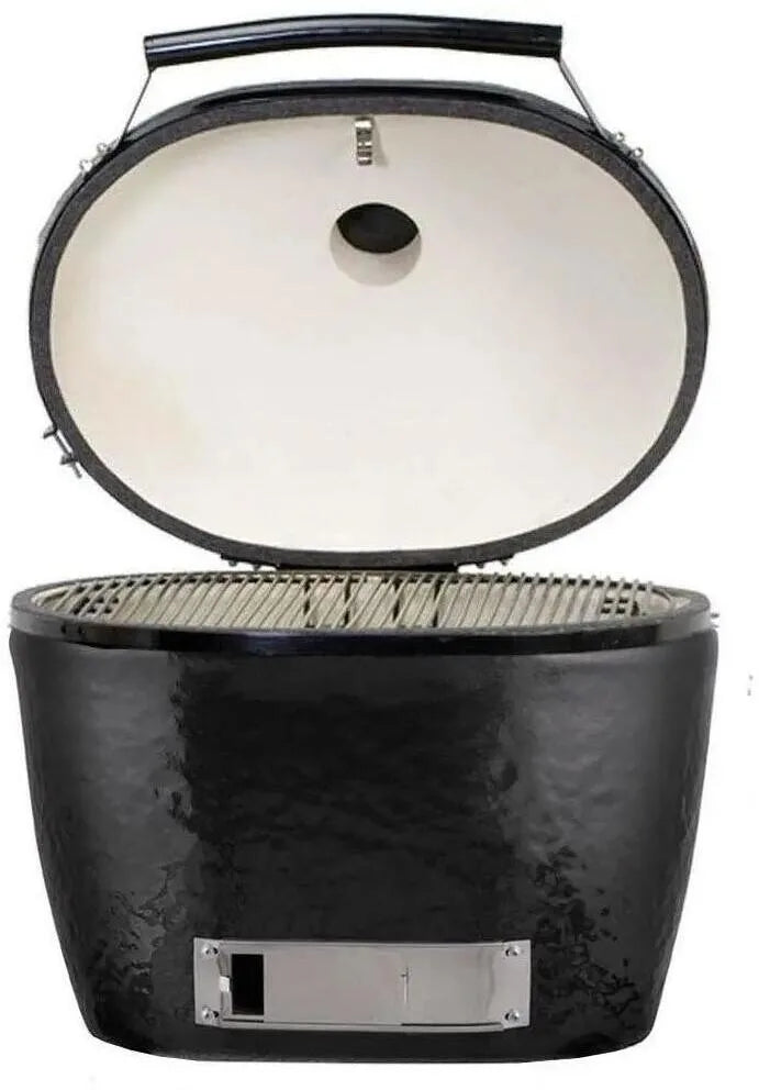 Primo All-in-One Oval LG 300 24 Inch Ceramic Kamado Charcoal Grill 3
