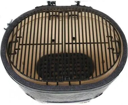 Primo All-in-One Oval XL 400 28 Inch Ceramic Kamado Charcoal Grill Top View