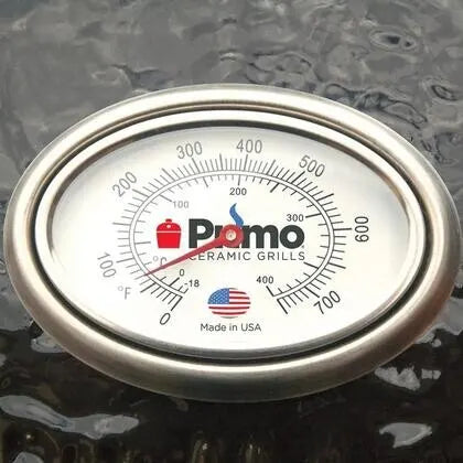 Primo All-in-One Oval XL 400 28 Inch Ceramic Kamado Charcoal Grill Thermometer