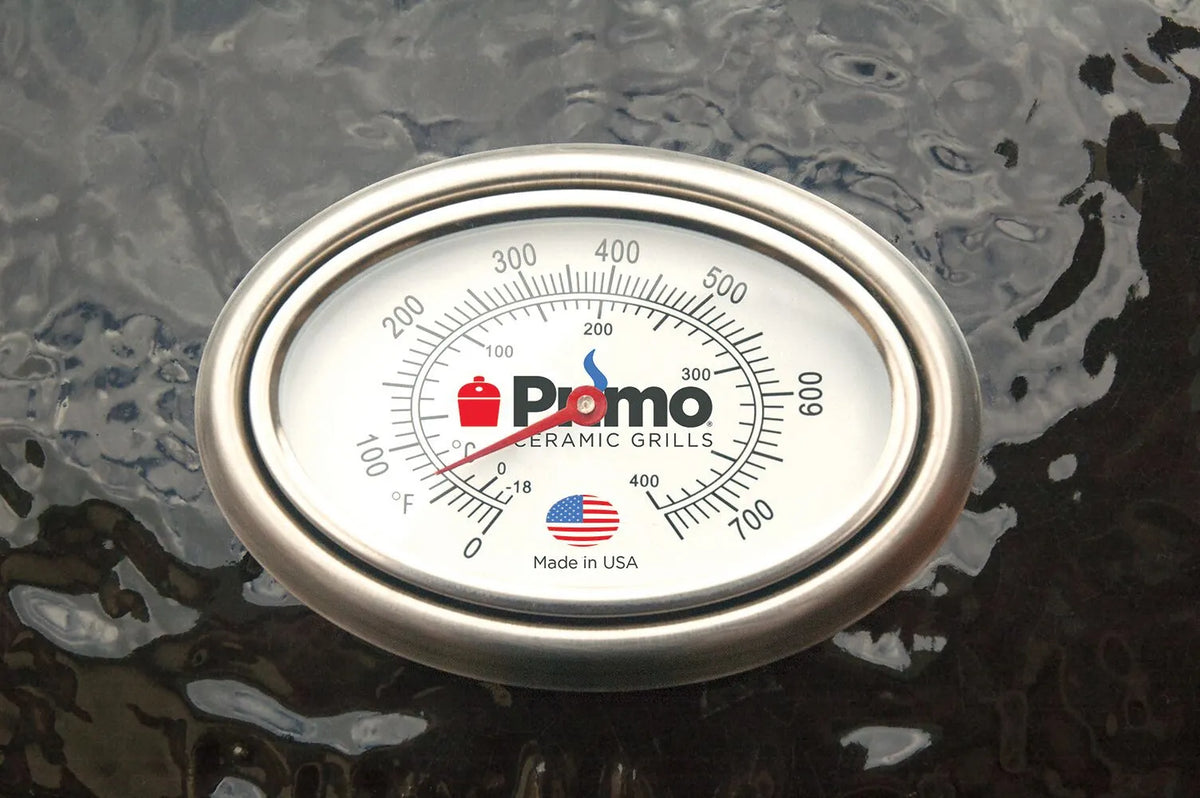 Primo All-in-One Round 21 1/2 Inch Ceramic Kamado Charcoal Grill Thermometer