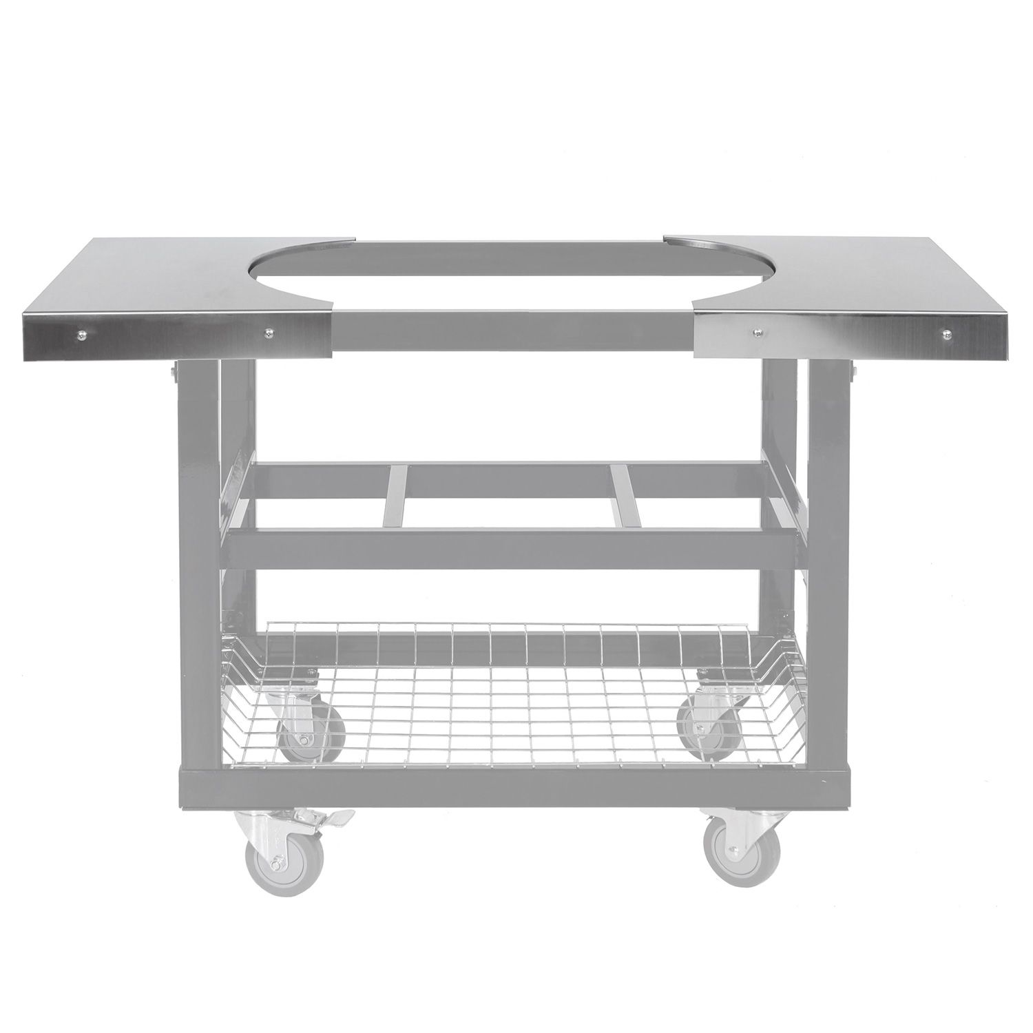 Primo Oval LG 300 and Oval XL 400 Stainless Steel Cart Side Shelves