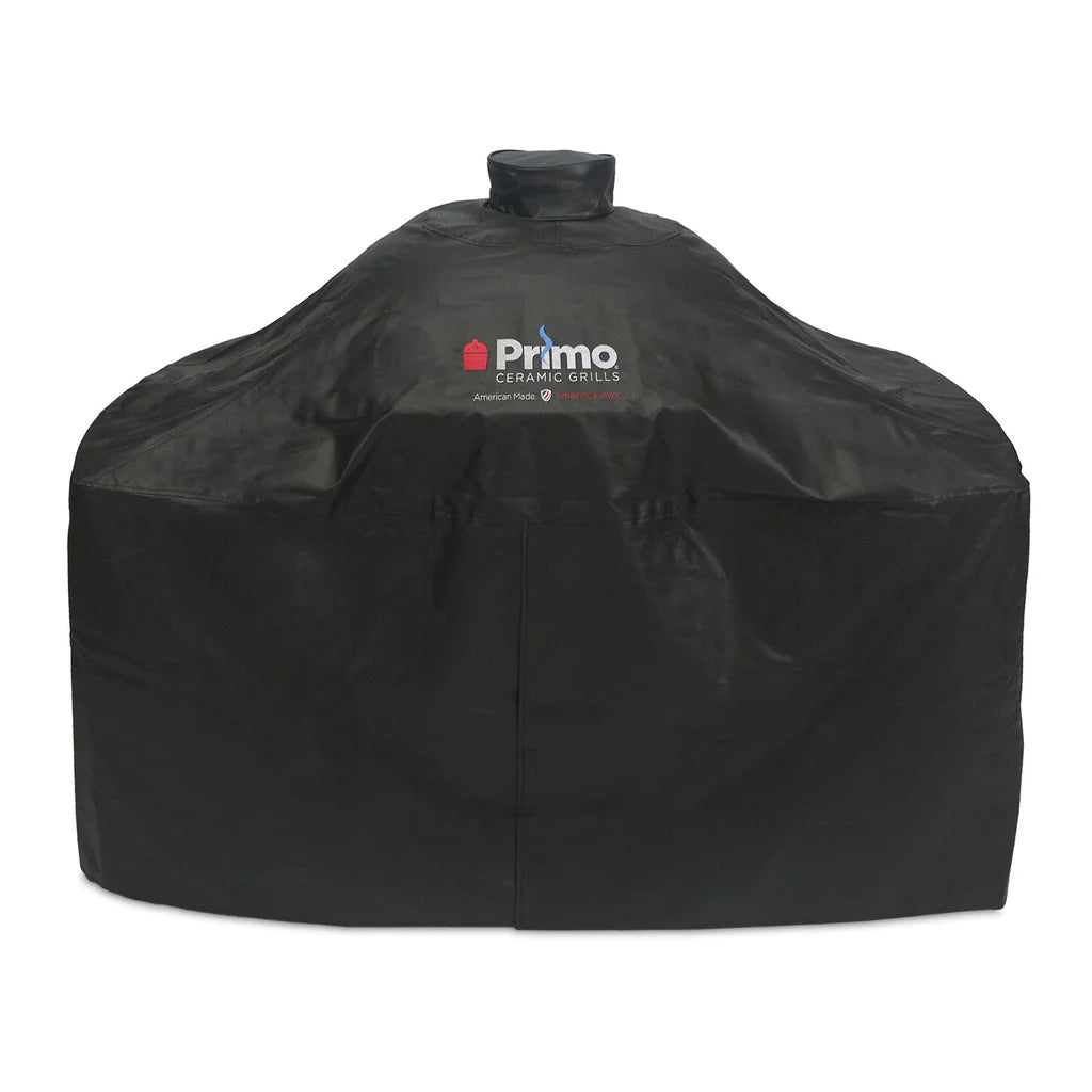 Primo Oval Series In Cart with Tables Grill Cover