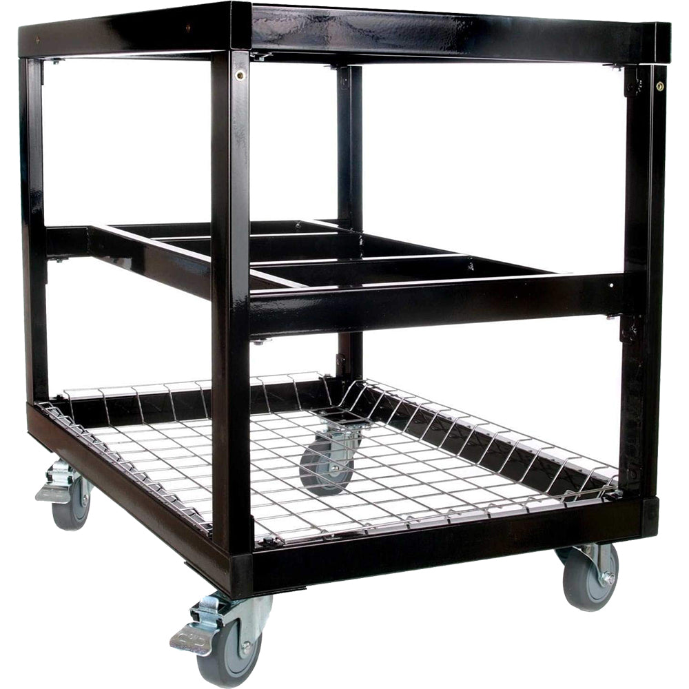 Primo Oval XL 400 or Large 300 Steel Cart Angled View