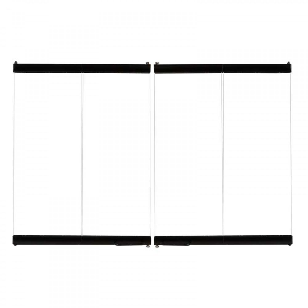 Superior 36 Inch Black Finish Bi-Fold Glass Doors
