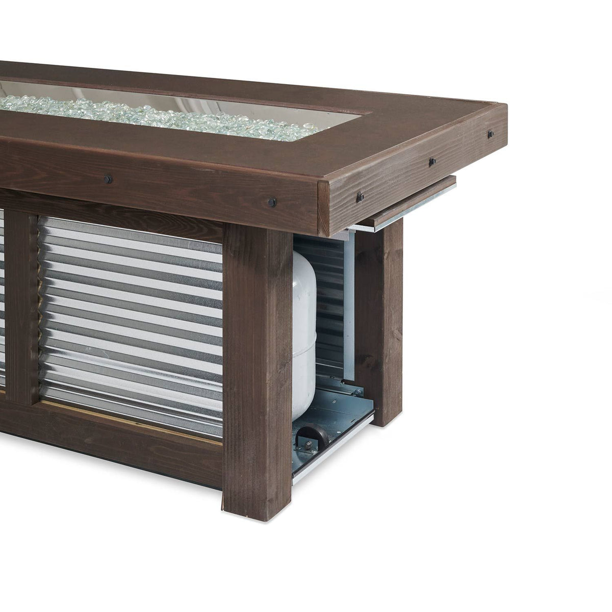 The Outdoor Greatroom Denali Brew Linear Fire Table