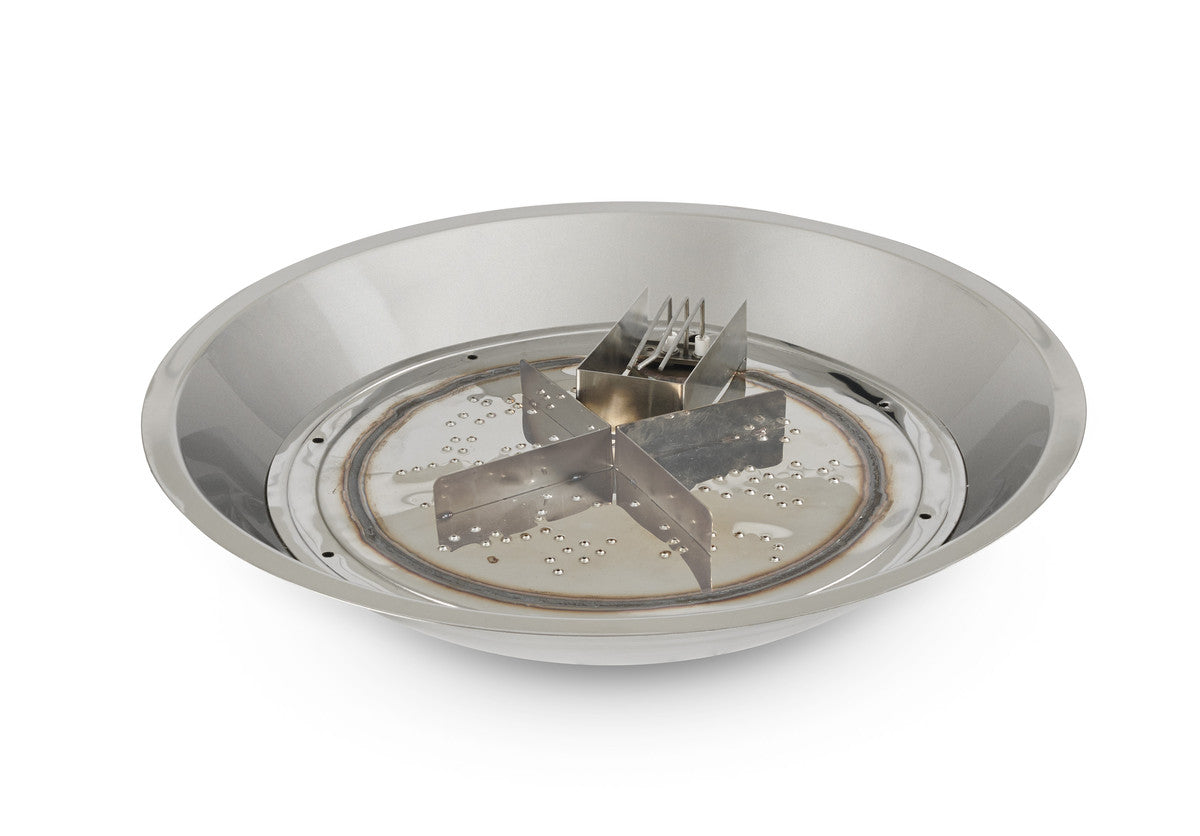 The Outdoor GreatRoom Round Crystal Fire Plus Gas Burner w/ DSI Ignition