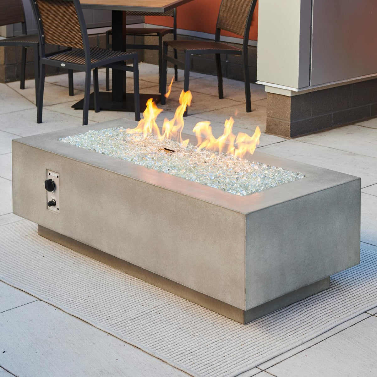 The Outdoor Greatroom 54&quot; Cove Midnight Mist Linear Firetable with Direct Spark Ignition - NG