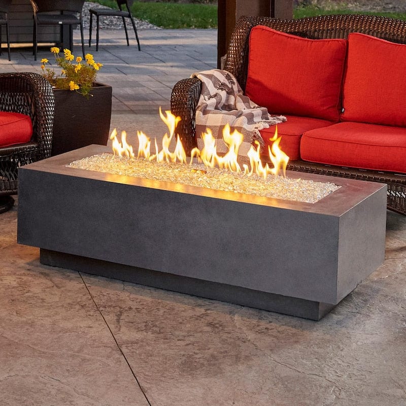 The Outdoor Greatroom 54&quot; Cove Midnight Mist Linear Firetable with Direct Spark Ignition - NG