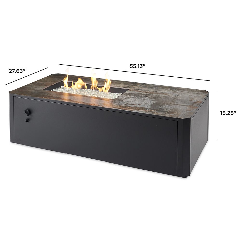 The Outdoor Greatroom Kinney Rectangle Fire Table