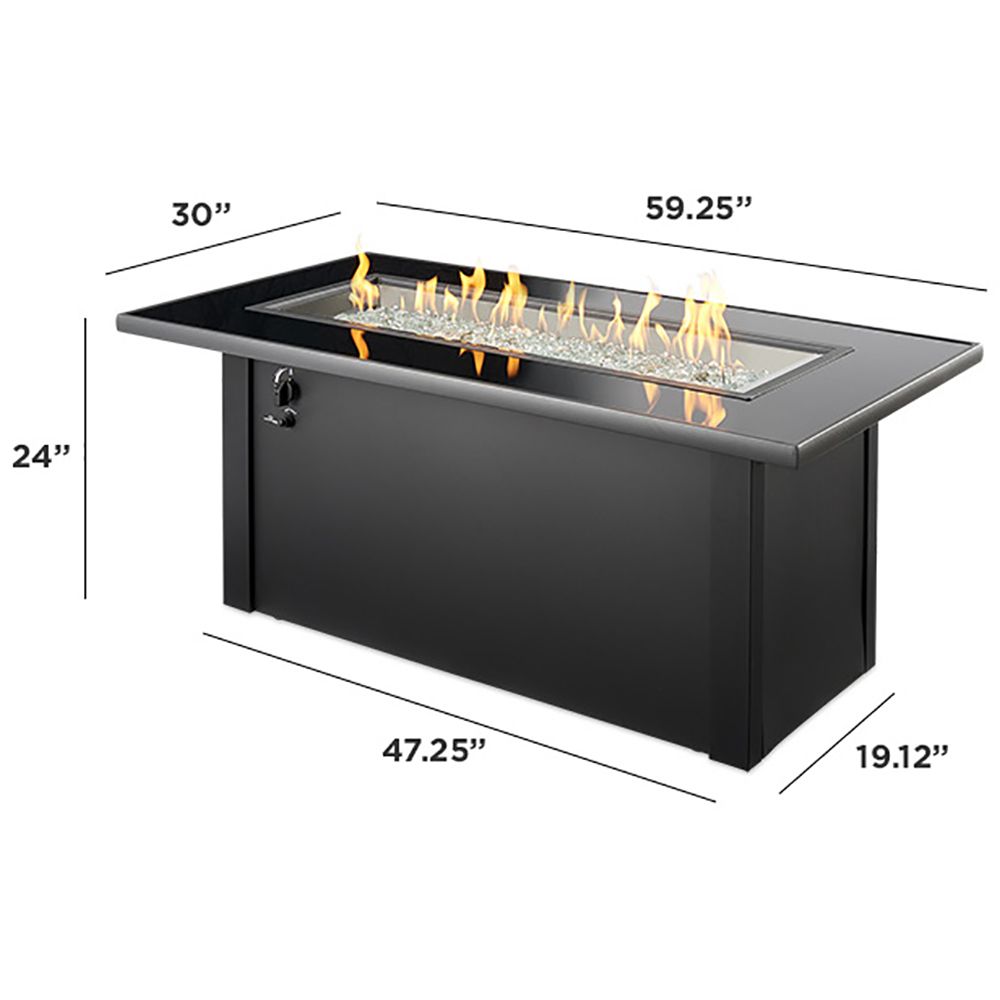 The Outdoor Greatroom Monte Carlo Rectangle Fire Table