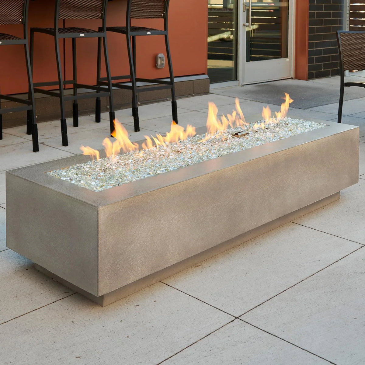 The Outdoor Greatroom Natural Grey Cove 72&quot; Linear Gas Fire Table