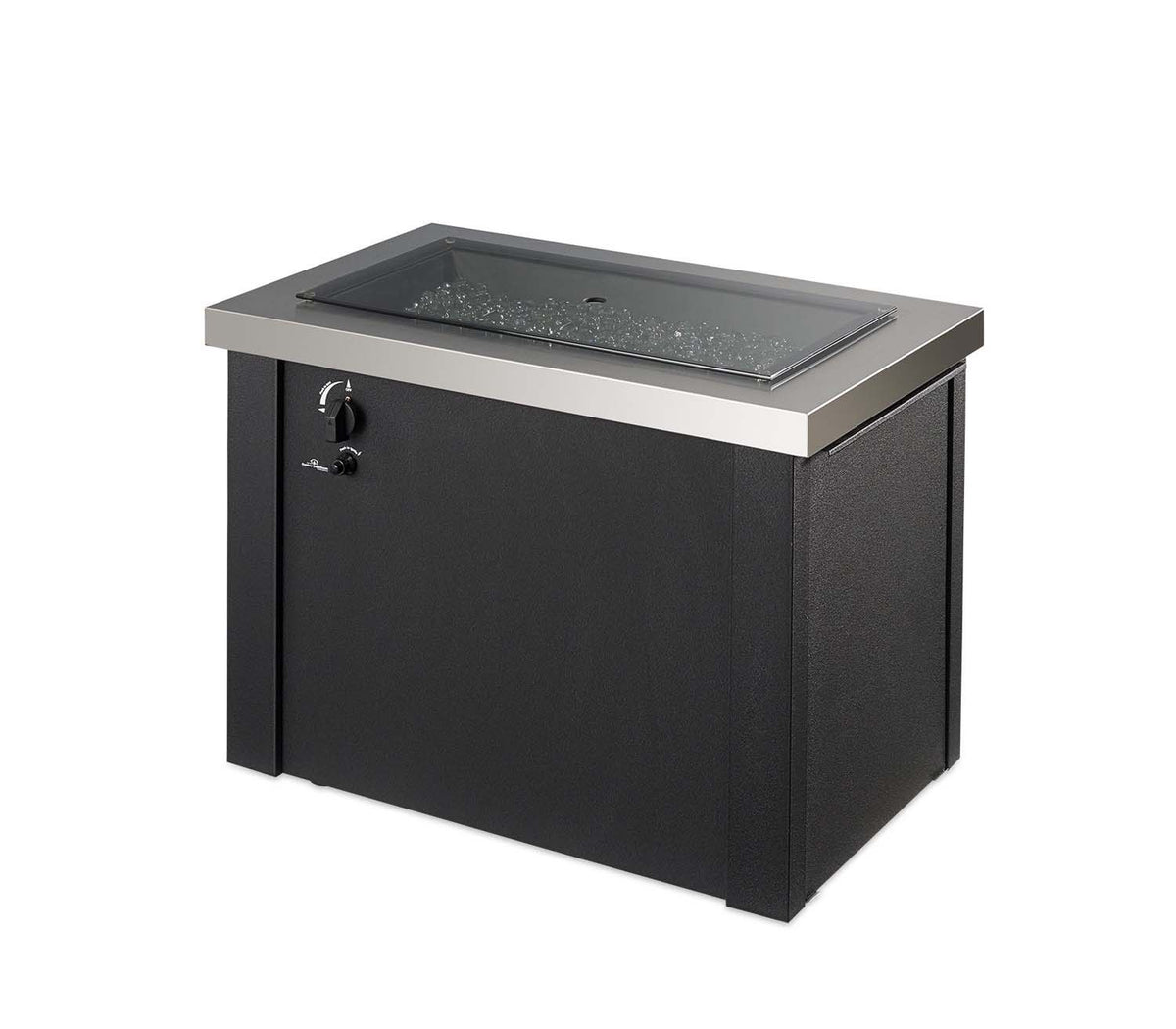 The Outdoor Greatroom Stainless Steel Providence Rectangle Fire Table
