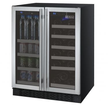 Allavino 18 Bottle/66 Can Dual Zone Wine and Beverage Cooler Right Side View