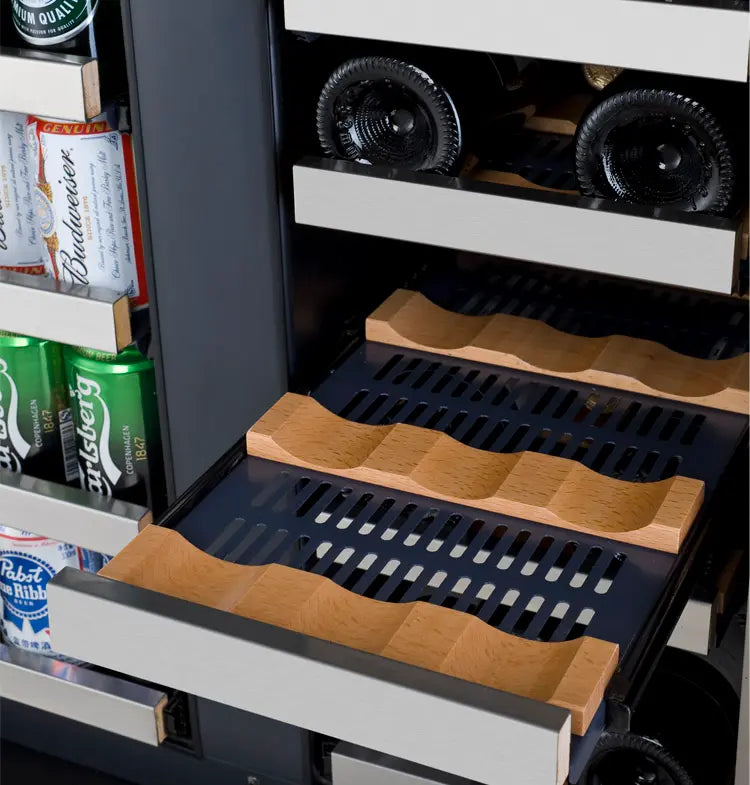 Allavino 18 Bottle/66 Can Dual Zone Wine and Beverage Cooler Rack Out