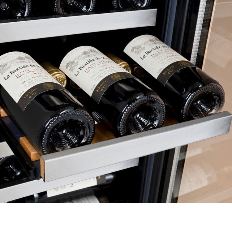 Allavino 30 Bottle/88 Can Dual Zone 30 Inch Wide Wine Cooler and Beverage Cooler Wine Bottles Rack Out