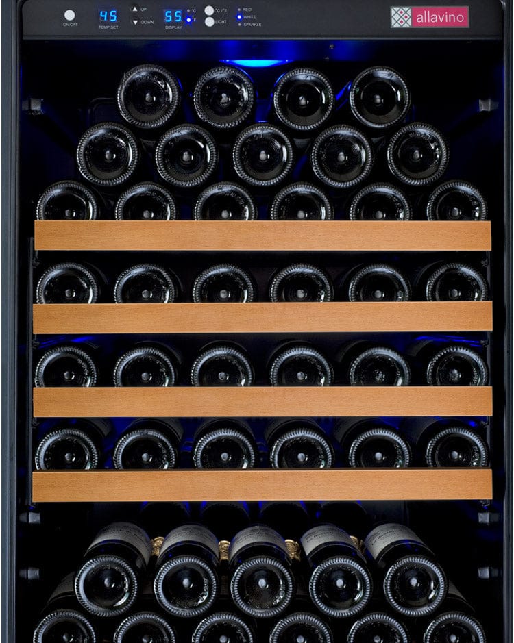 Allavino 344 Bottle Four Zone 47 Inch Wide Wine Cooler Temperature Control with LED LIghting