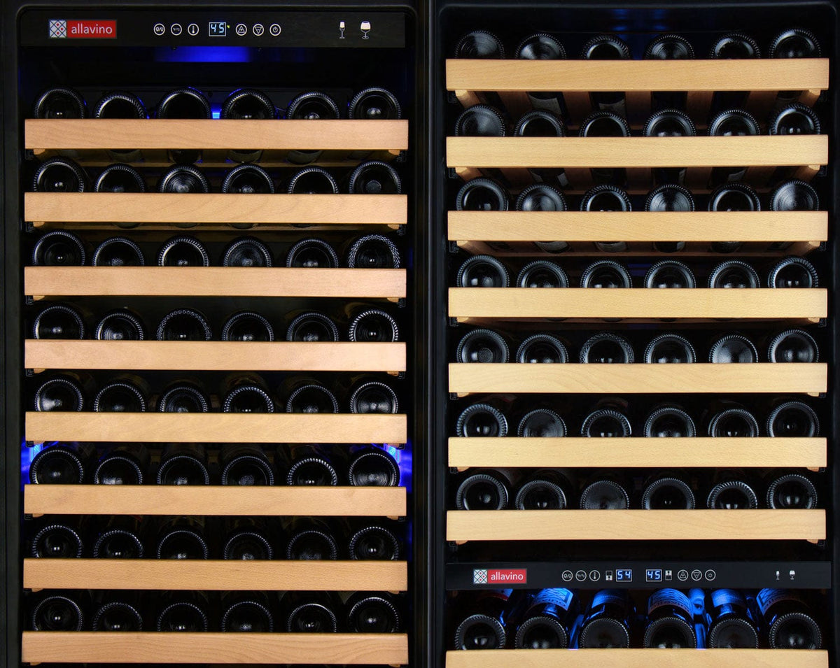 Allavino 346 Bottle Triple Zone 48 Inch Wide Wine Cooler Temperature Control with LED Lighting