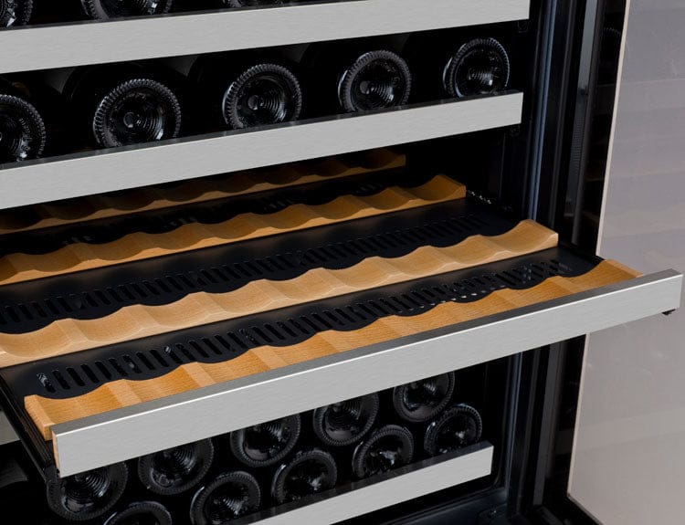 Allavino 56 Bottle/154 Can Dual Zone 47 Inch Wide Wine Cooler and Beverage Cooler Wine Rack Out