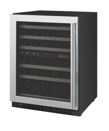 Allavino 56 Bottle Dual Zone 24 Inch Wide Wine Cooler Stainless Right Side View