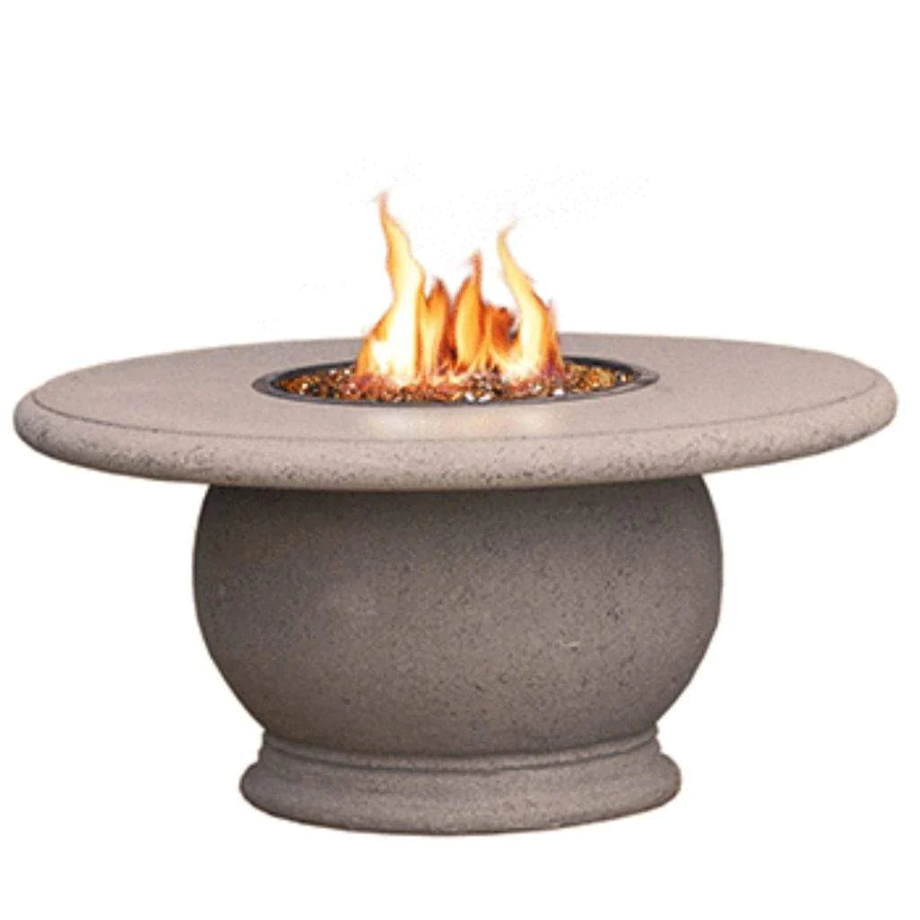 American Fyre Designs Amphora 48 Inch Round Gas Fire table with Concrete Table Top