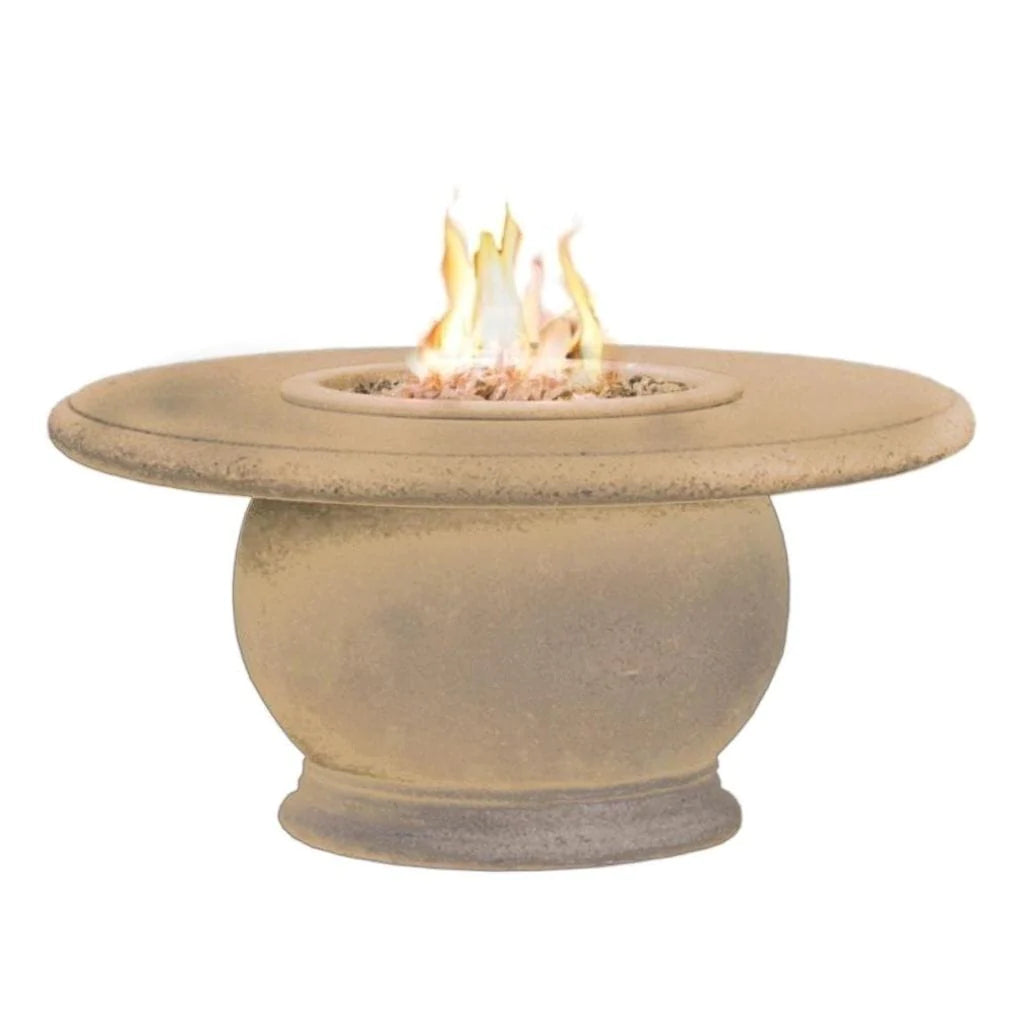 American Fyre Designs Amphora 48 Inch Round Gas Fire table with Concrete Table Top