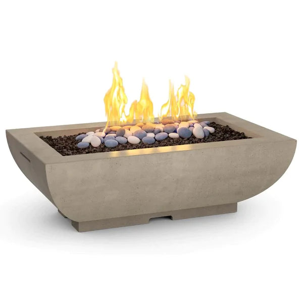 American Fyre Designs Bordeaux 50 Inch Rectangle Gas Fire Bowl
