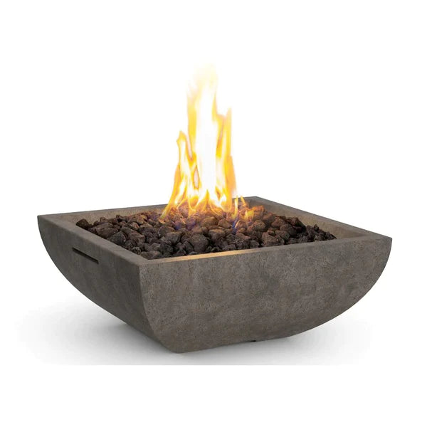American Fyre Designs Bordeaux Petite 30 Inch Square Gas Fire Bowl
