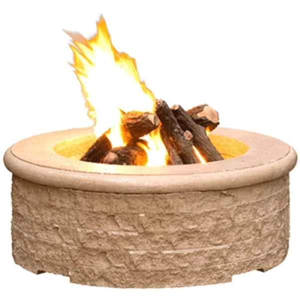 American Fyre Designs Chiseled 39 Inch Round Gas Firepit