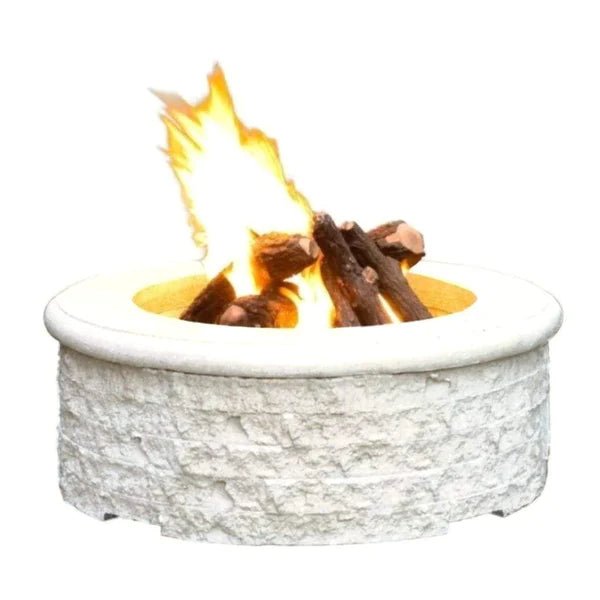 American Fyre Designs Chiseled 39 Inch Round Gas Firepit
