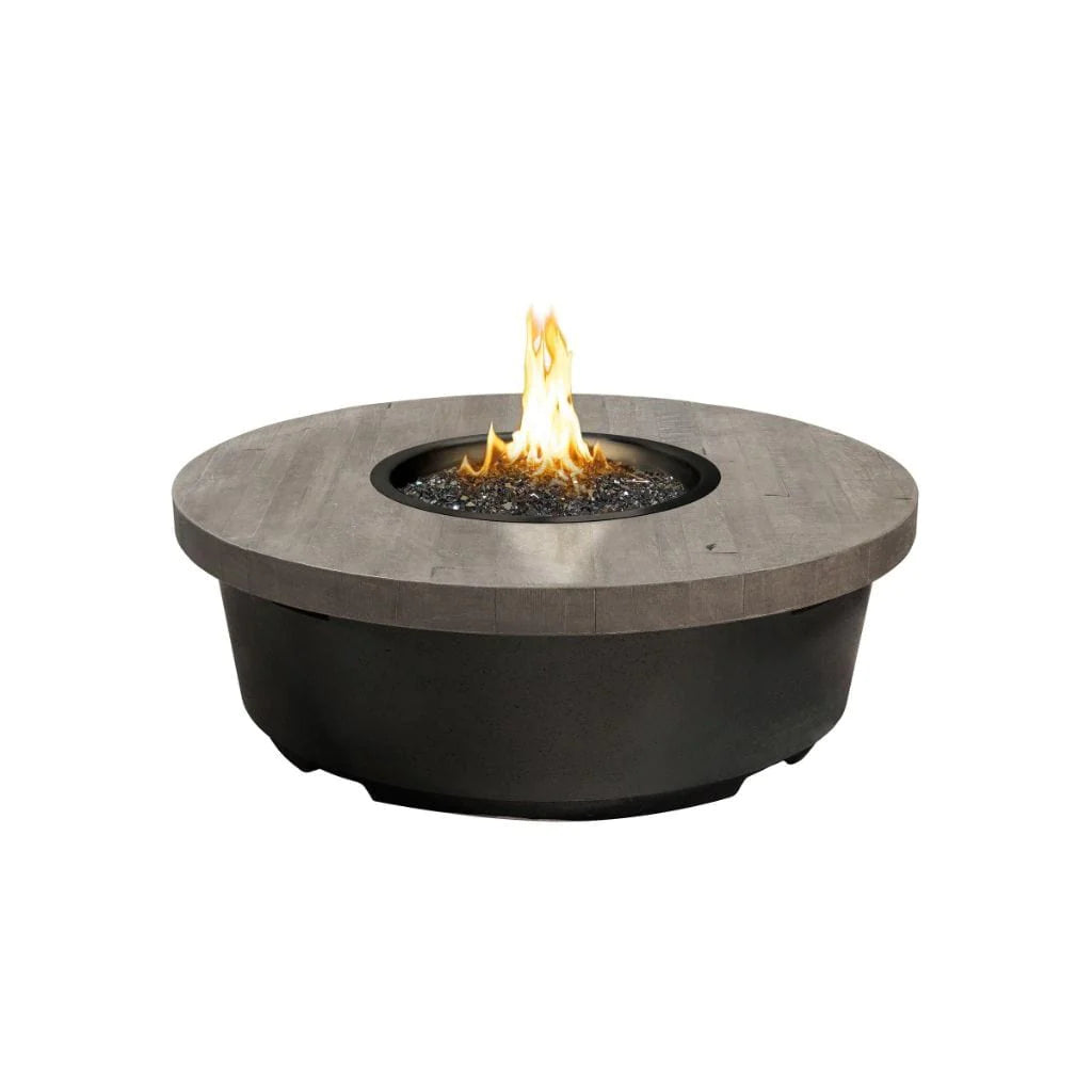 American Fyre Designs Contempo 47 Inch Reclaimed Wood Round Gas Fire Table