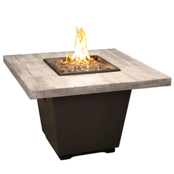 American Fyre Designs Cosmopolitan 36 Inch Reclaimed Wood Square Gas Fire Table