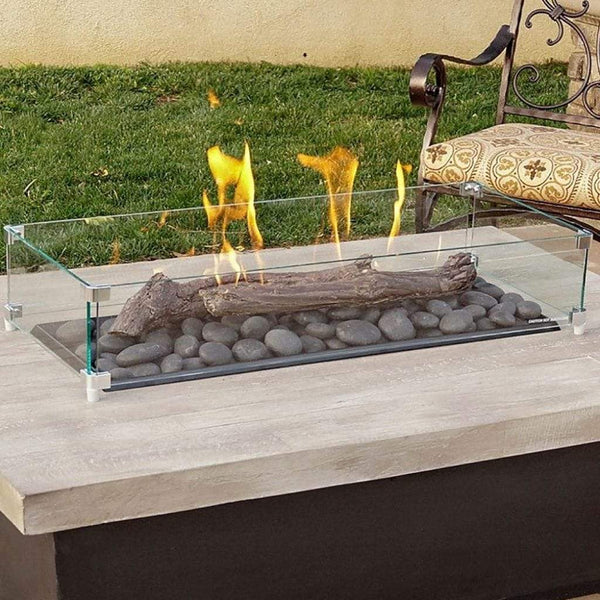 American Fyre Designs Cosmopolitan 54 Inch Reclaimed Wood Rectangle Gas Fire Table