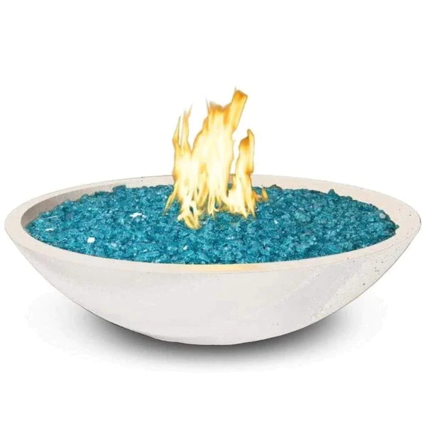 American Fyre Designs Marseille 32 Inch Round Gas Fire Bowl with Water Spout