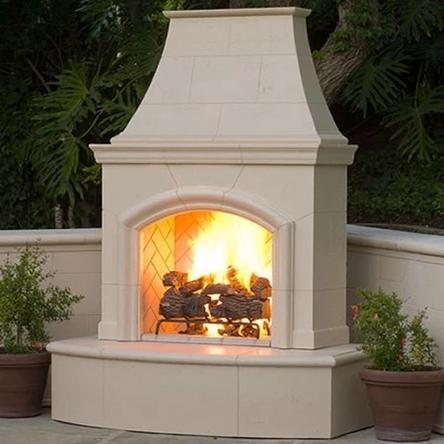 American Fyre Designs Phoenix 65 Inch Vented Freestanding Outdoor Fireplace, 113 Inch Extended Bullnose In Outdoor 1