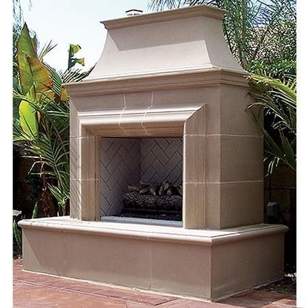 American Fyre Designs Reduced Cordova 76 Inch Vent-Free Freestanding Outdoor Fireplace In Outdoor