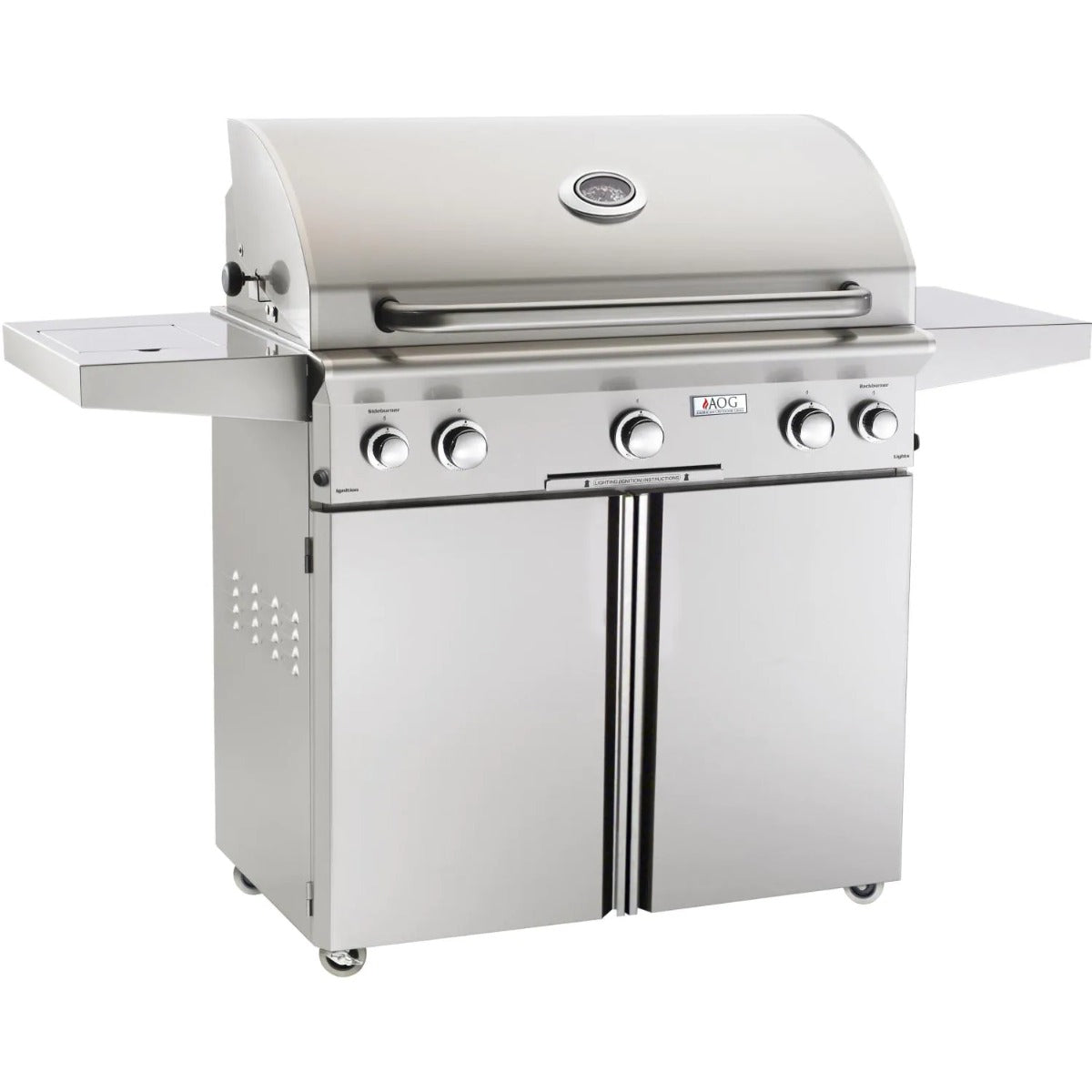 American Outdoor Grill L-Series 36 Inch 3 Burner with Single Side Burner Freestanding Propane Gas Grill