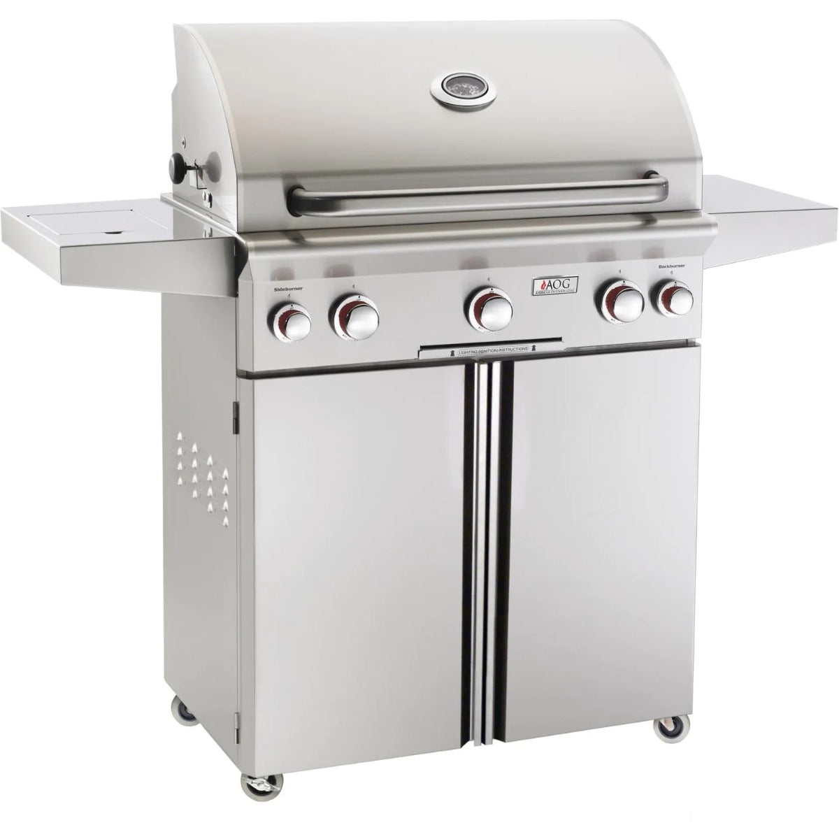 American Outdoor Grill T-Series 30 Inch 3 Burner with Single Side Burner Freestanding Propane Gas Grill