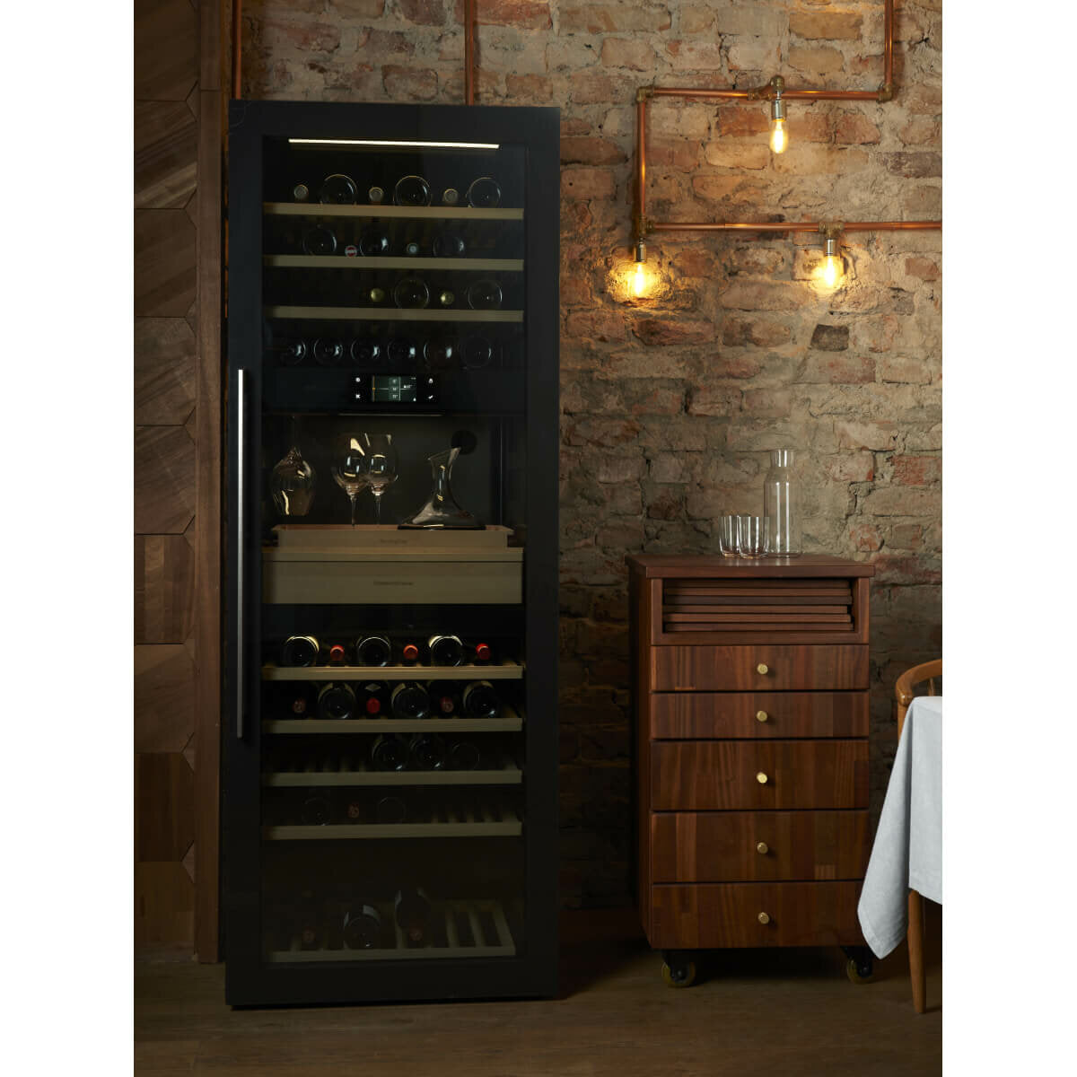 Asko 189 Bottle Triple Zone Wine Climate Cabinet In Use